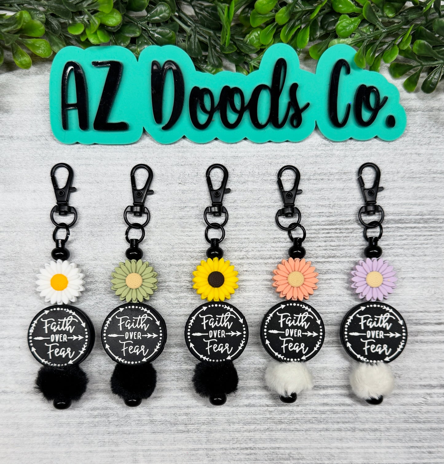 Faith Over Fear Keychains