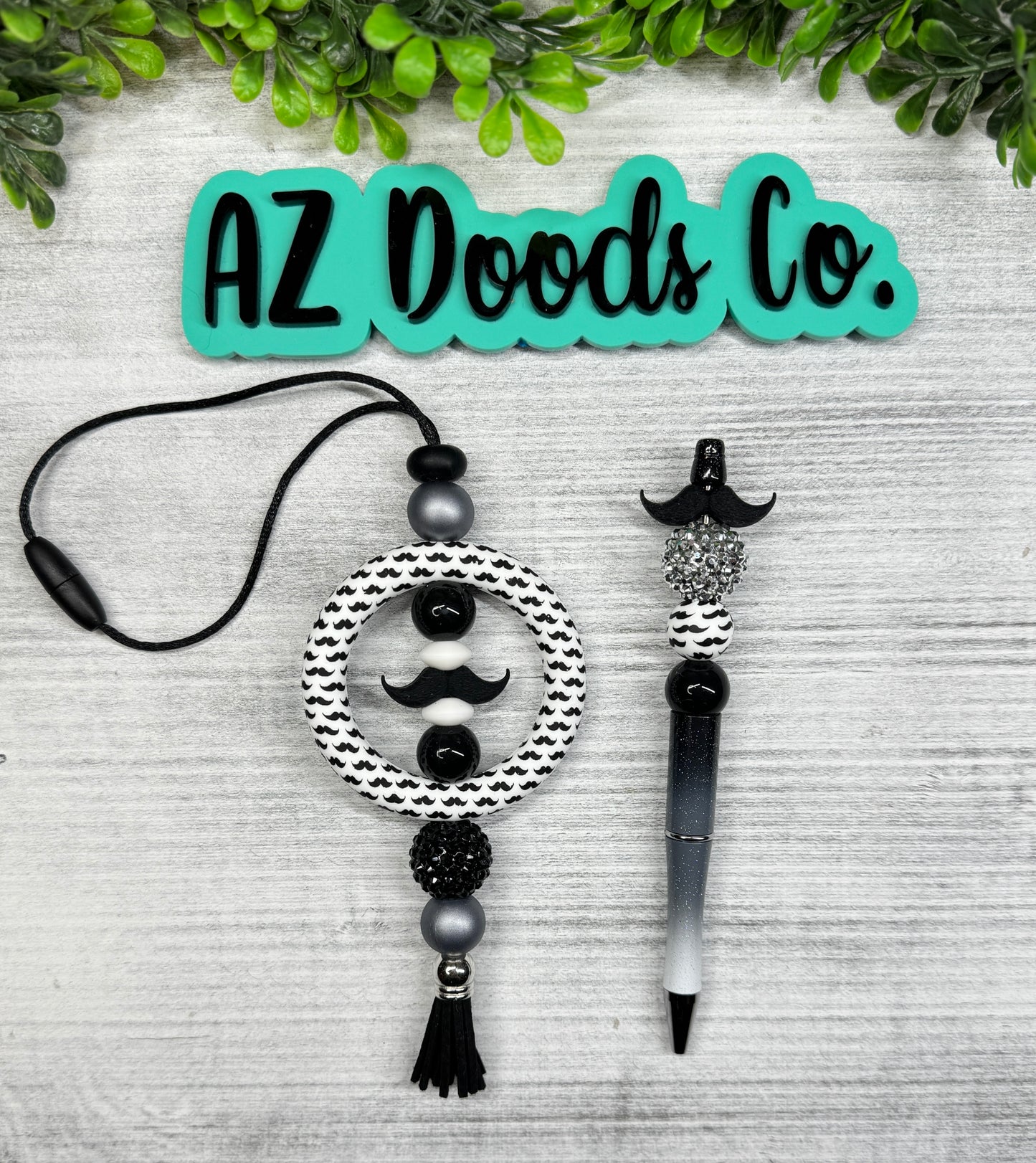 Stache Goals – Car Charm & Pen Set