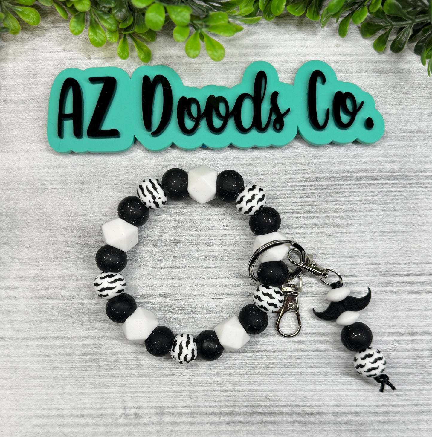 Stache Goals – Wristlet Keychain