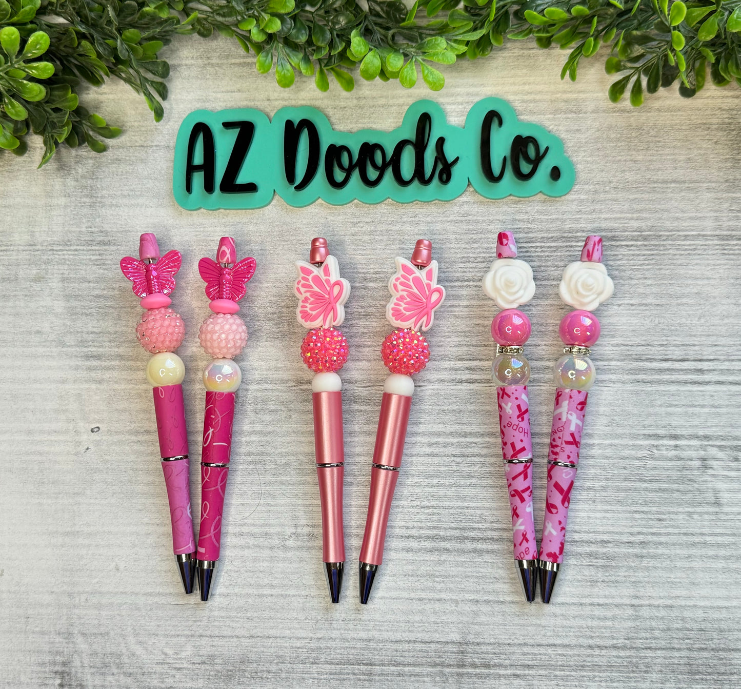 Pink Collection Believe Beaded Pens