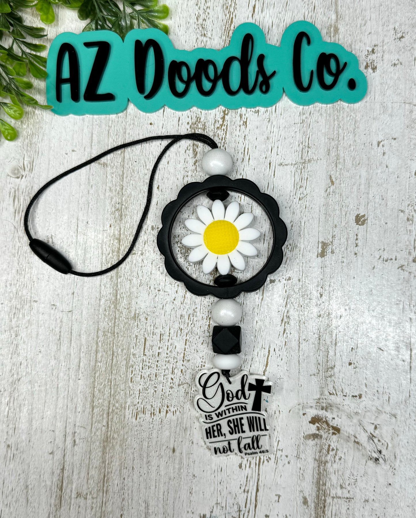 God Is Daisy Car Charm