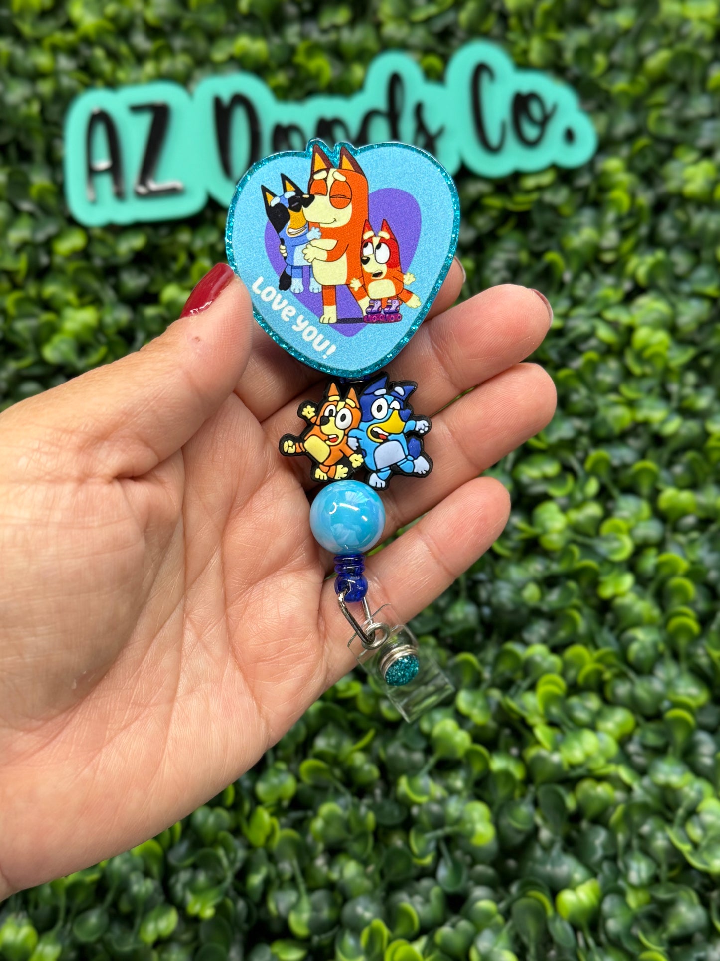 Chili Hugs Beaded Badge Reel