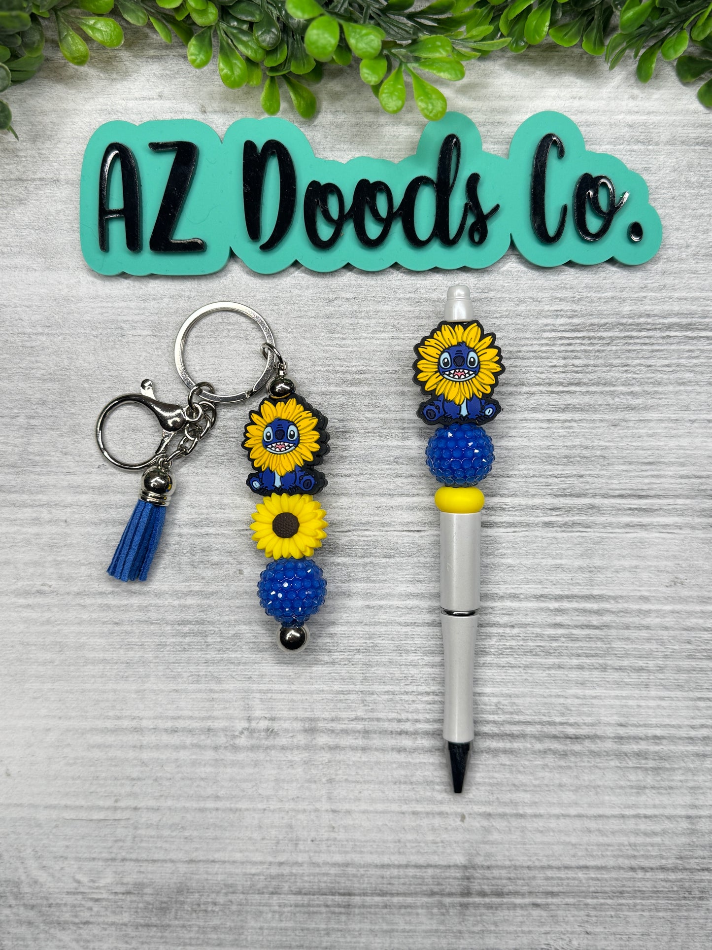 Sunshine Stitch Pen and Keychain Set