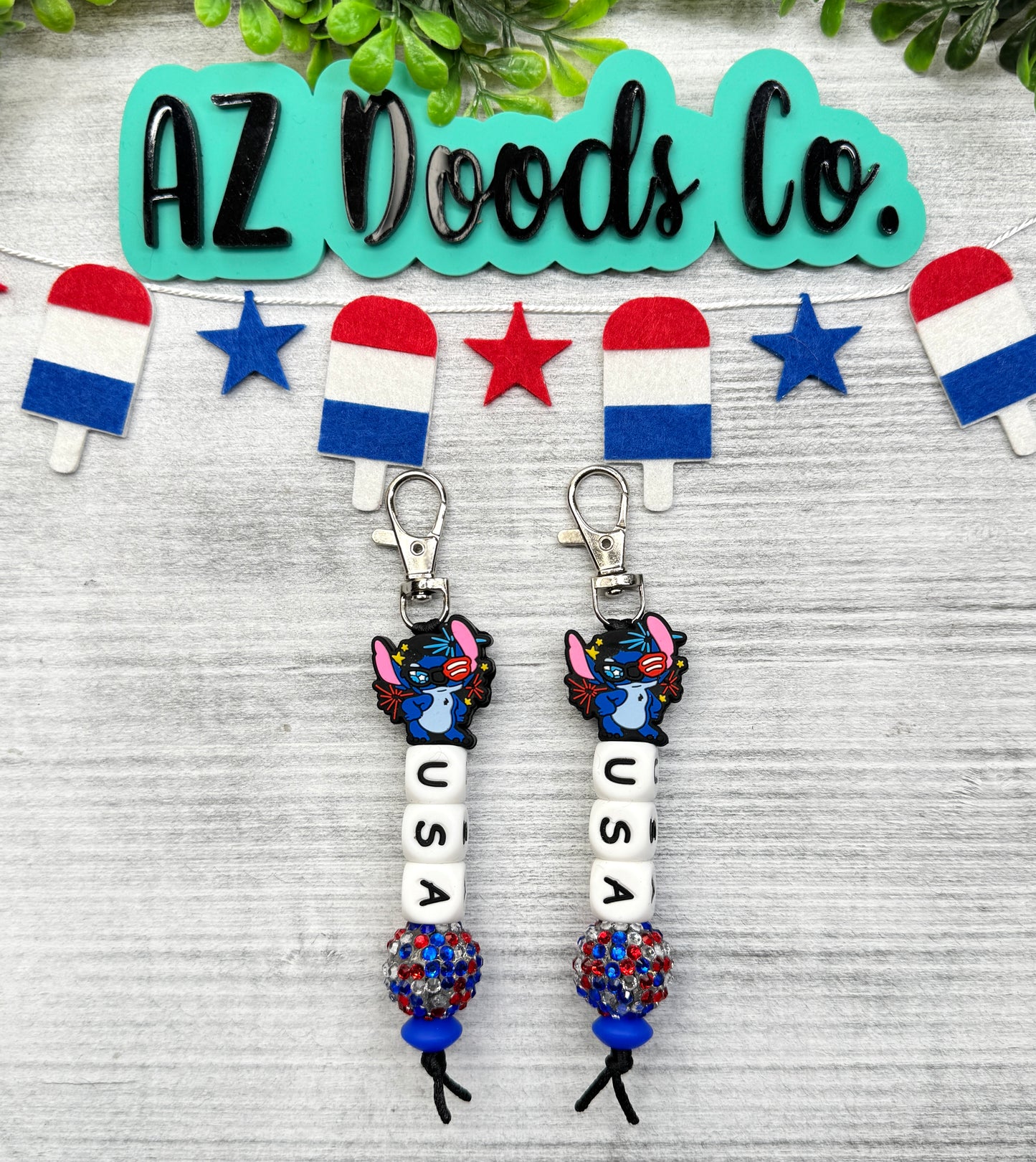 USA All Day Keychains