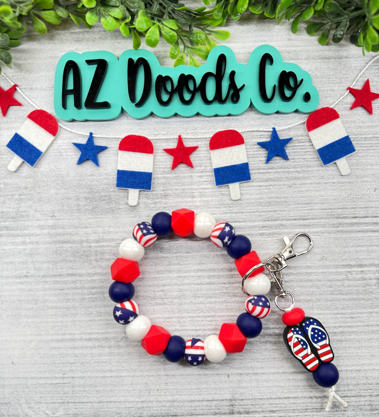 Stars, Stripes & Sandals Wristlet