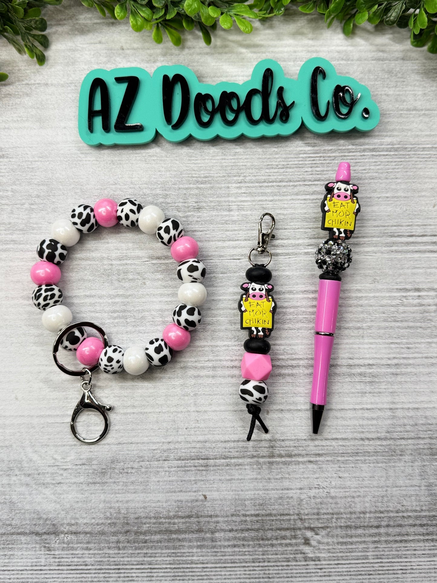 Moo-tastic Cow Wristlet Set