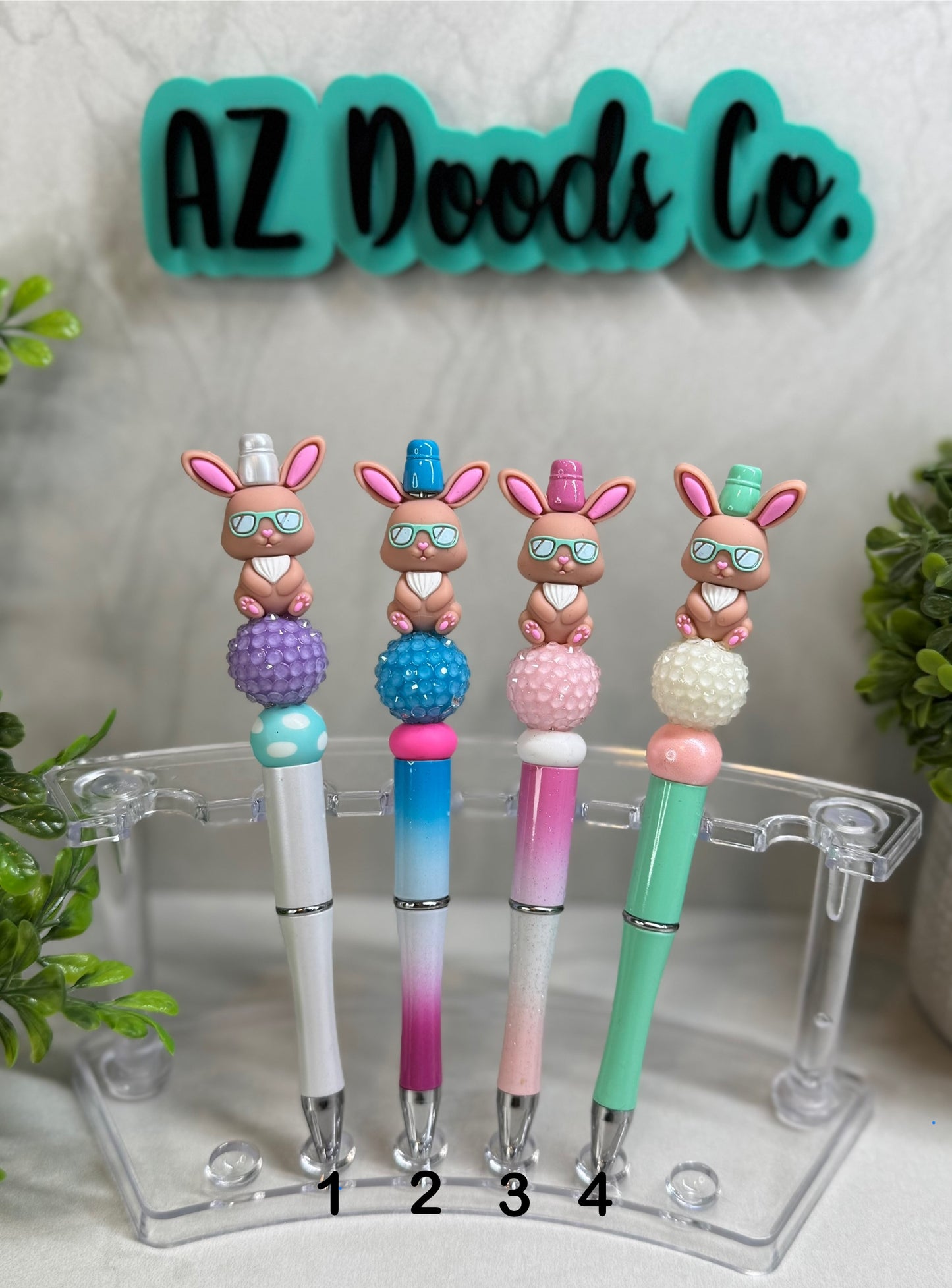 Easter Joy Collection- Cool Bunny Beaded Pens
