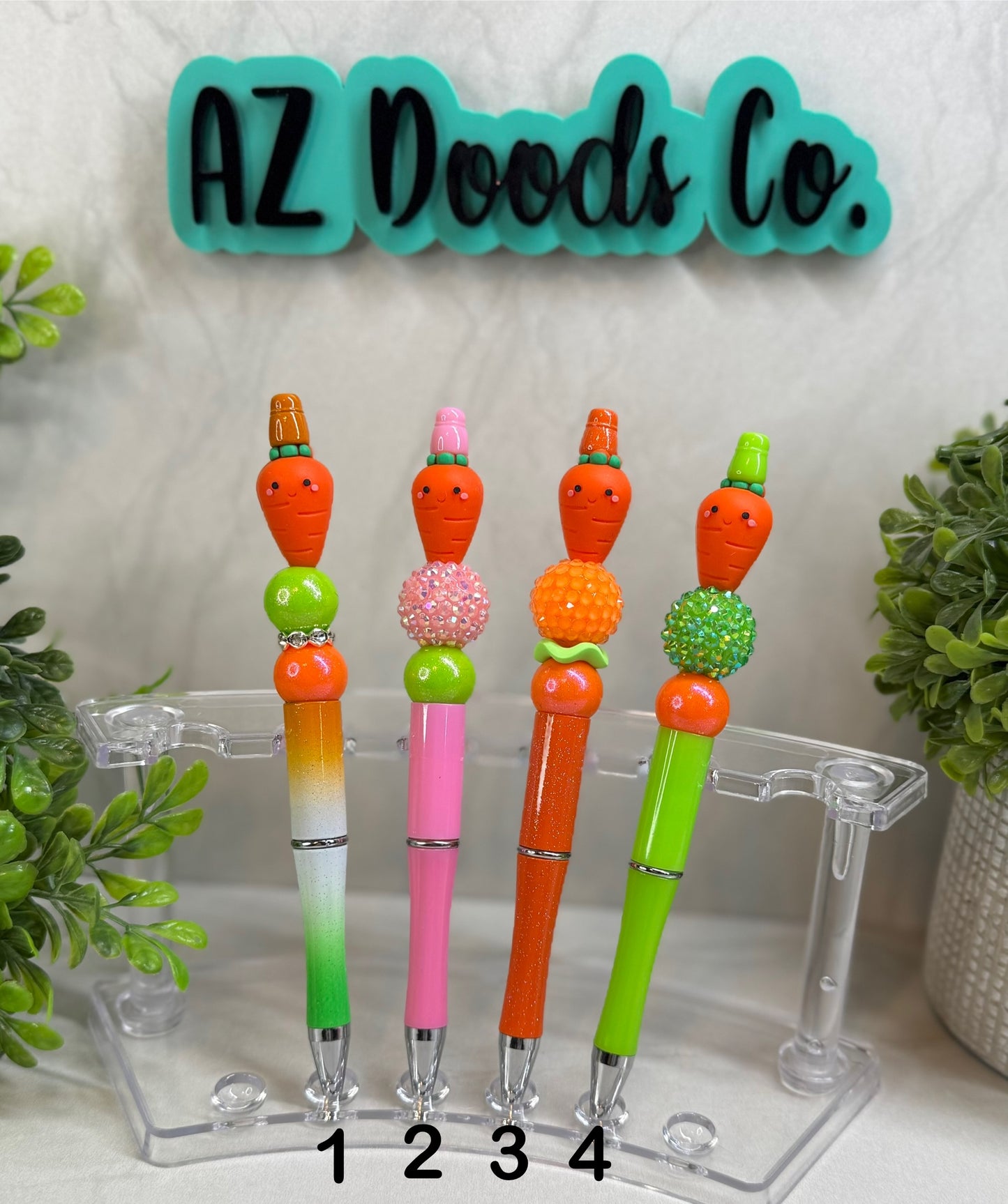 Easter Joy Collection- Carrot Cutie Beaded Pens