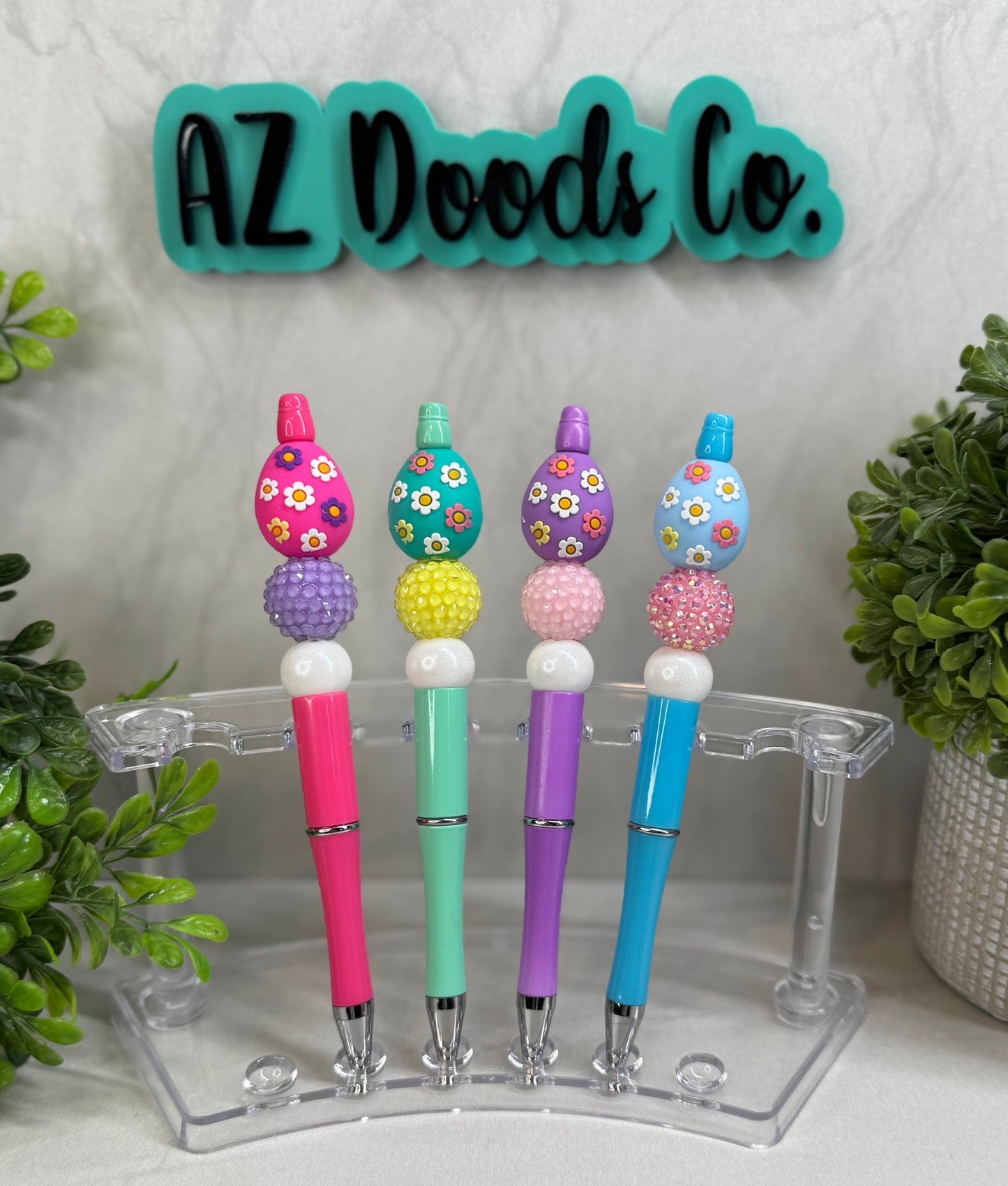 Easter Joy Collection- Blooming Egg Beaded Pens