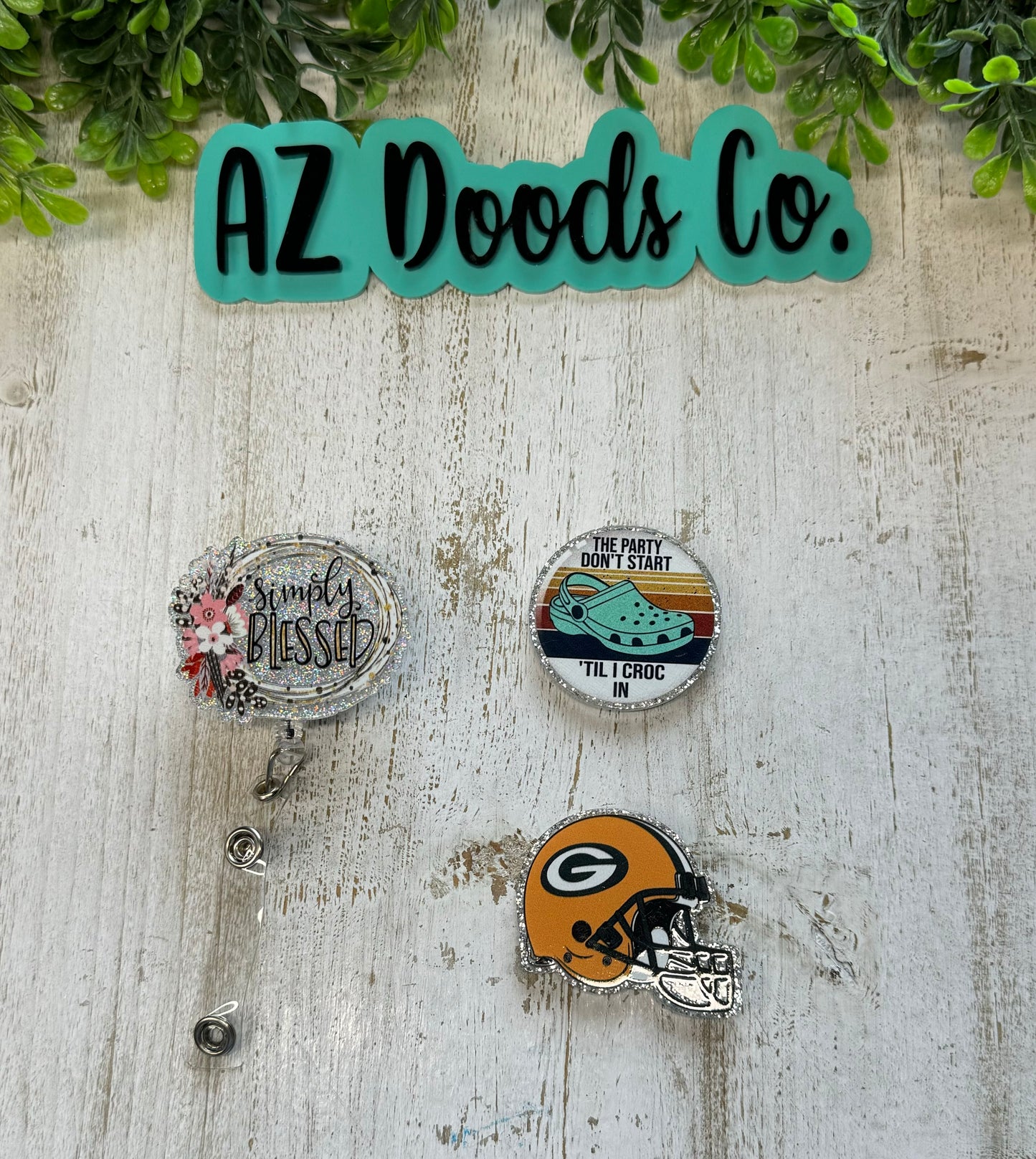 Glitter Badge Reel