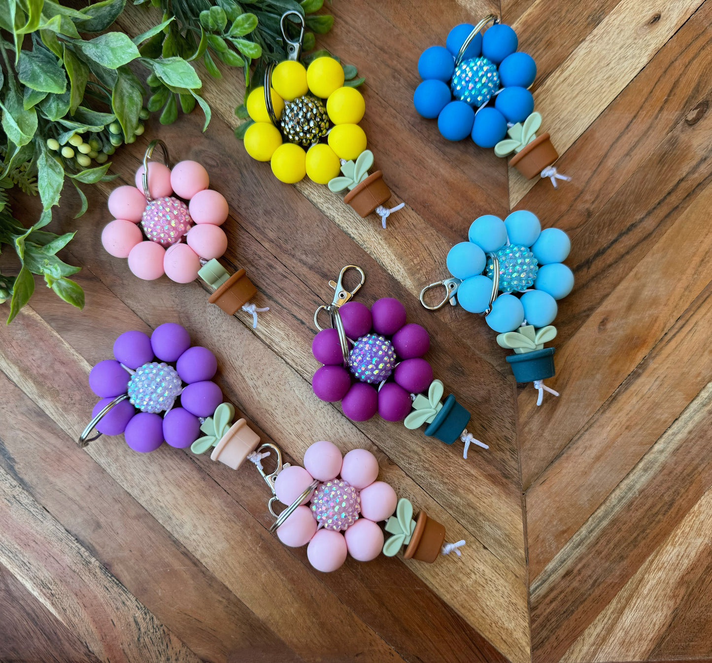Custom Flower Pot Keychain