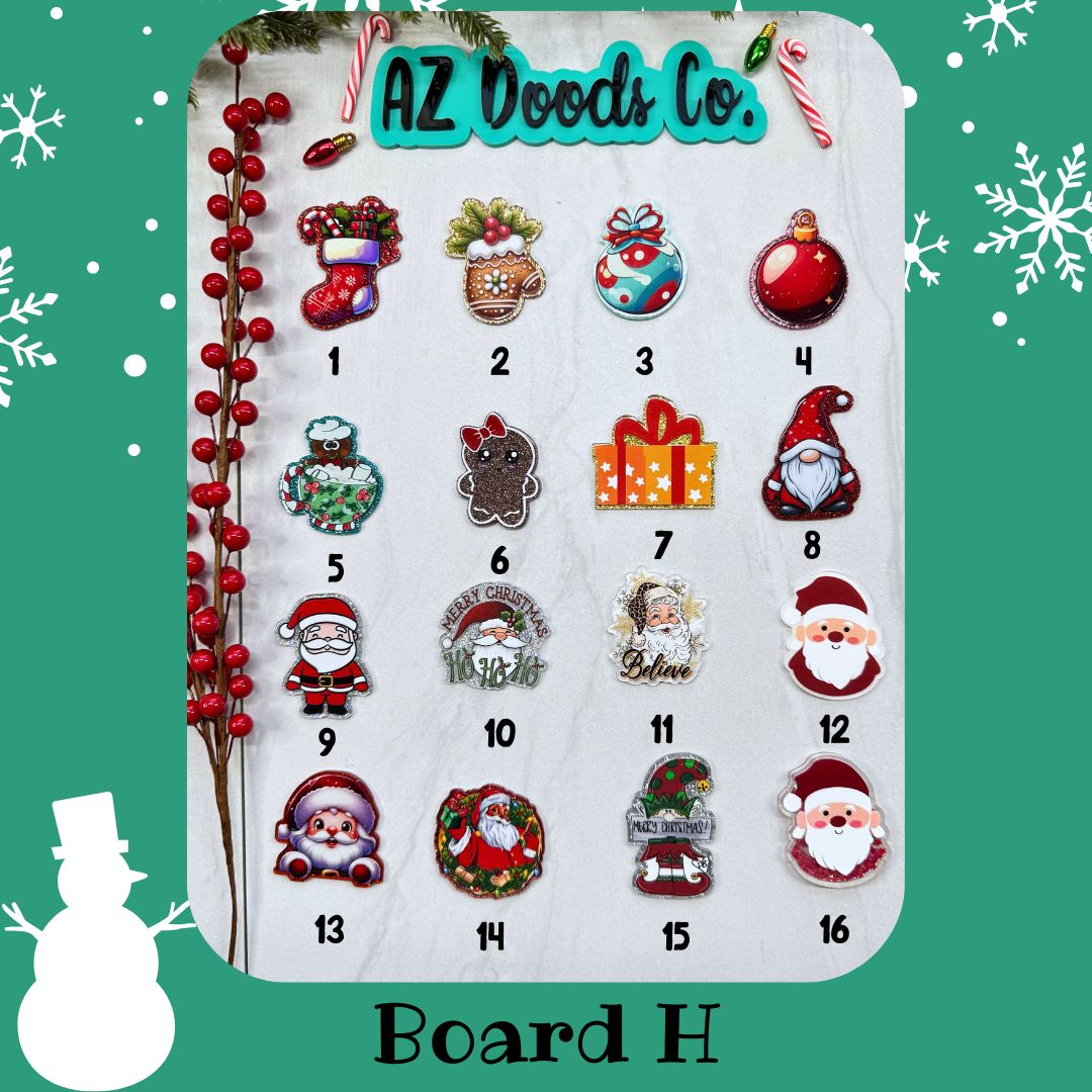 Christmas Collection- Custom Glitter Badge Reels