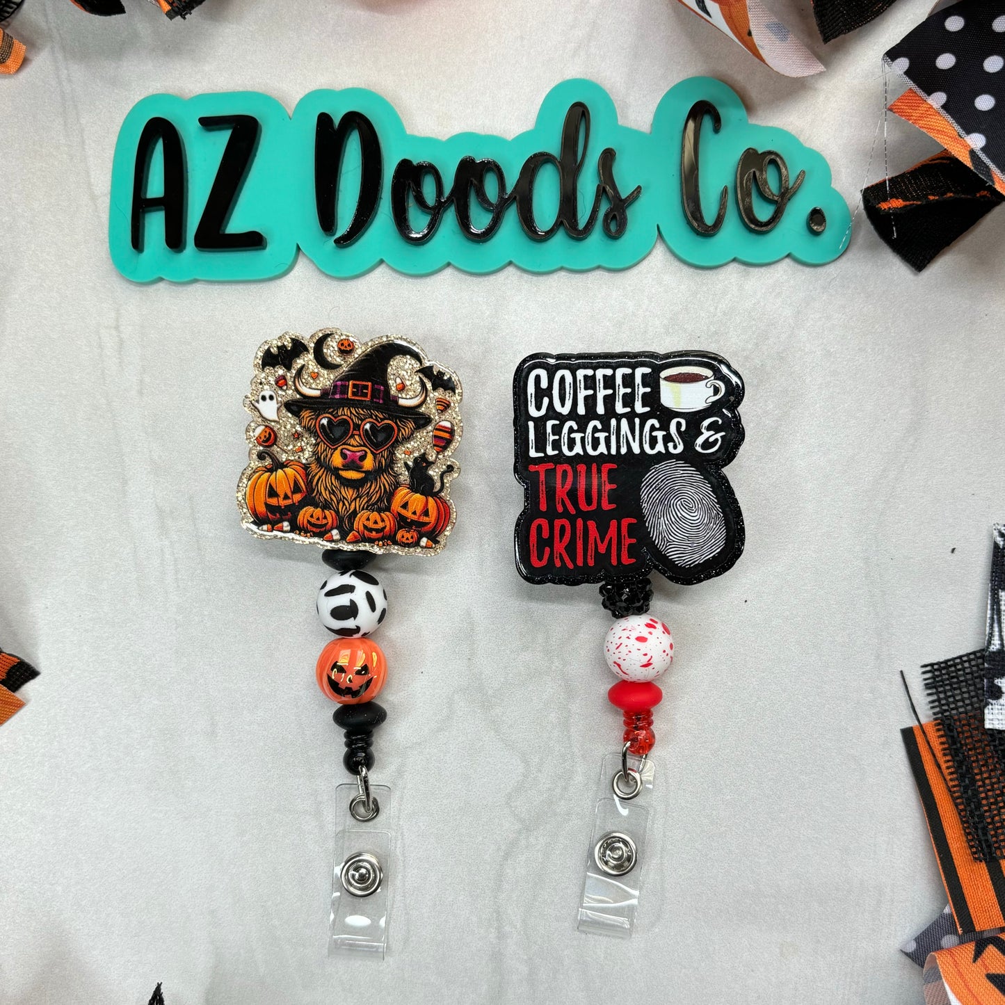 Halloween Collection Beaded Badge Reels