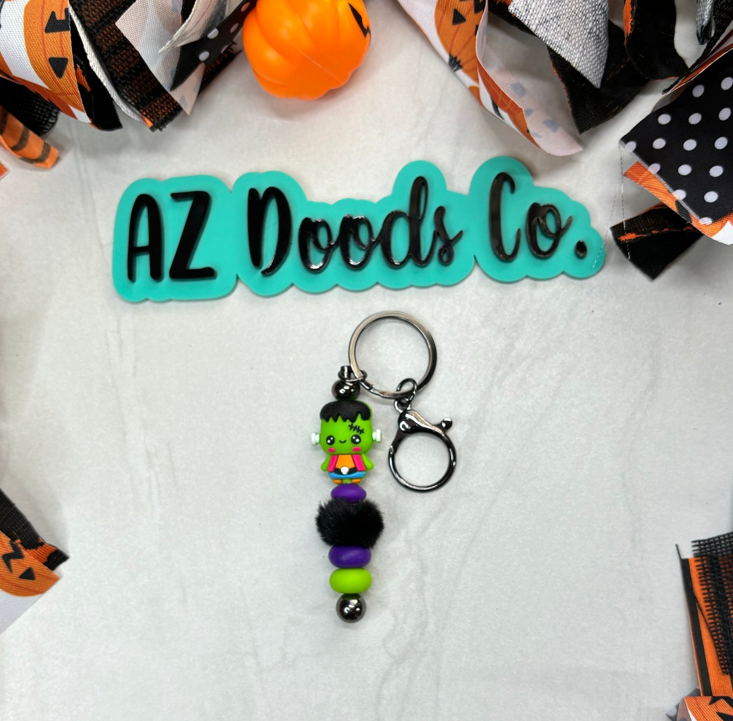 Halloween Collection Frankie Beaded Keychain