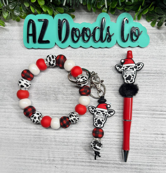 Mooey Christmas Wristlet Set