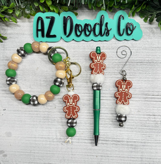 Gingerbread Mickey Wristlet Set