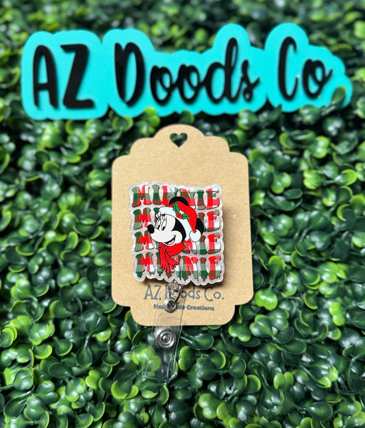 Minnie Christmas Badge Reel