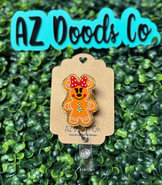 Gingerbread Minnie Badge Reel
