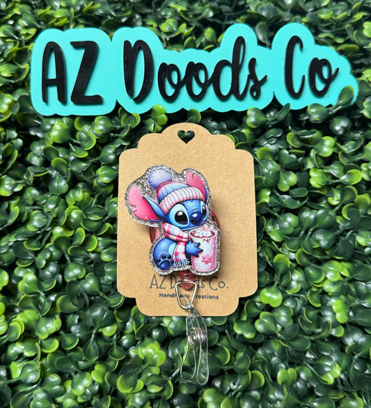 Stitch Christmas Badge Reel
