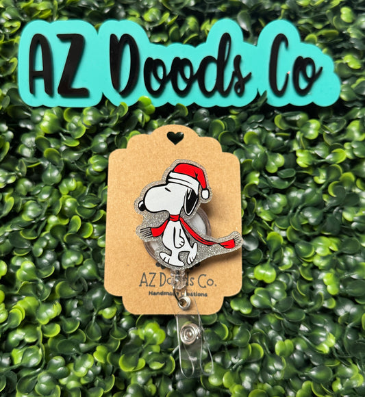 Snoopy Christmas Badge Reel