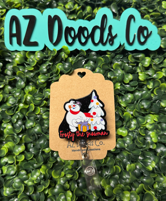 Frosty Christmas Badge Reel