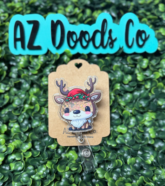 Reindeer Shaker Badge Reel