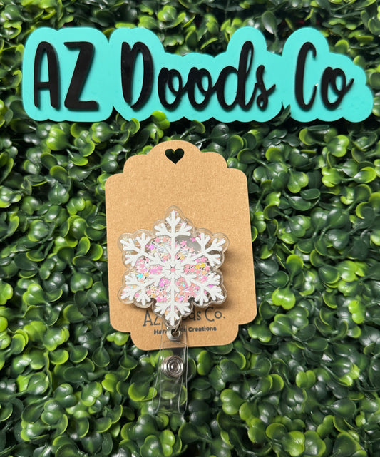 Snowflake Shaker Badge Reel