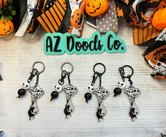 Halloween Collection Haunted Glitter Resin Keychains