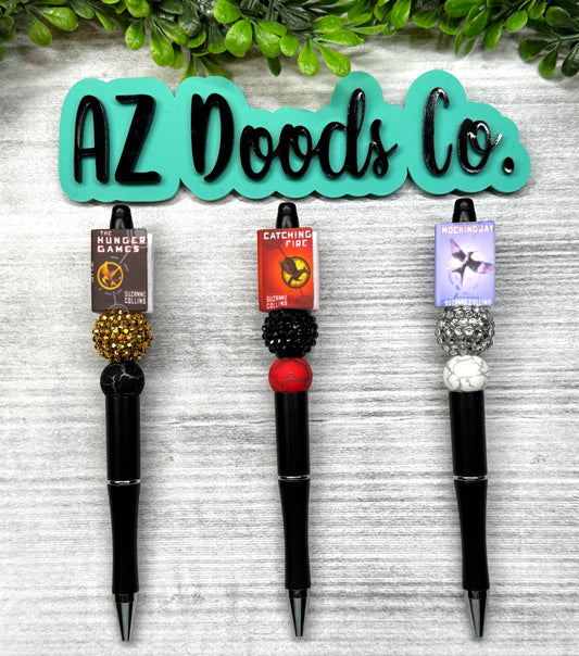Books on Fire Beaded Pens