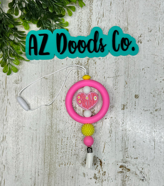 Pink Positivity Car Charm hanger