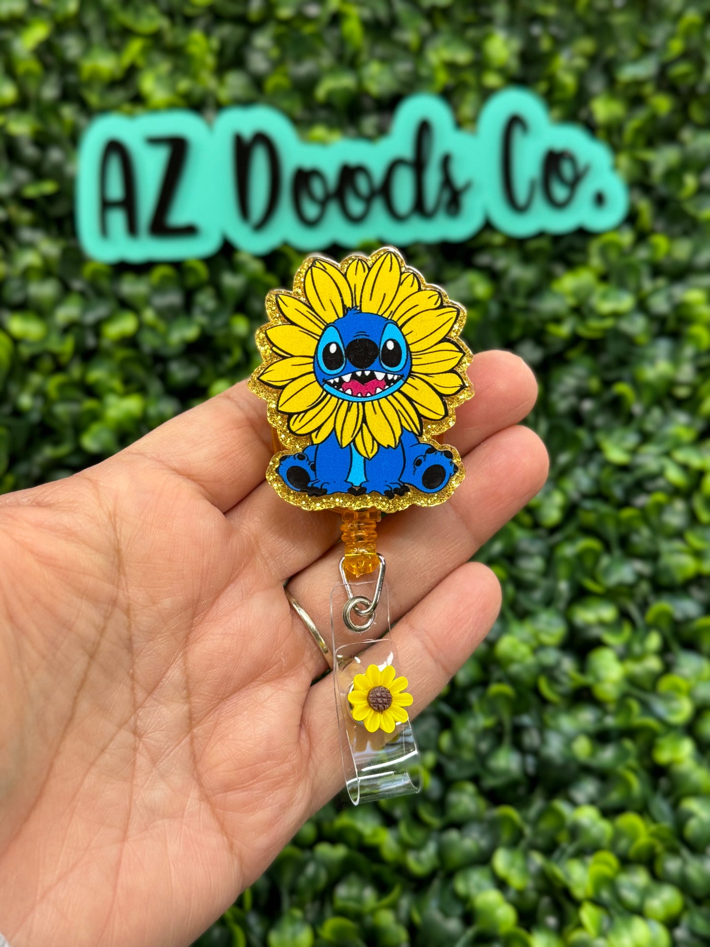 Sunshine Stitch Glitter Badge Reel