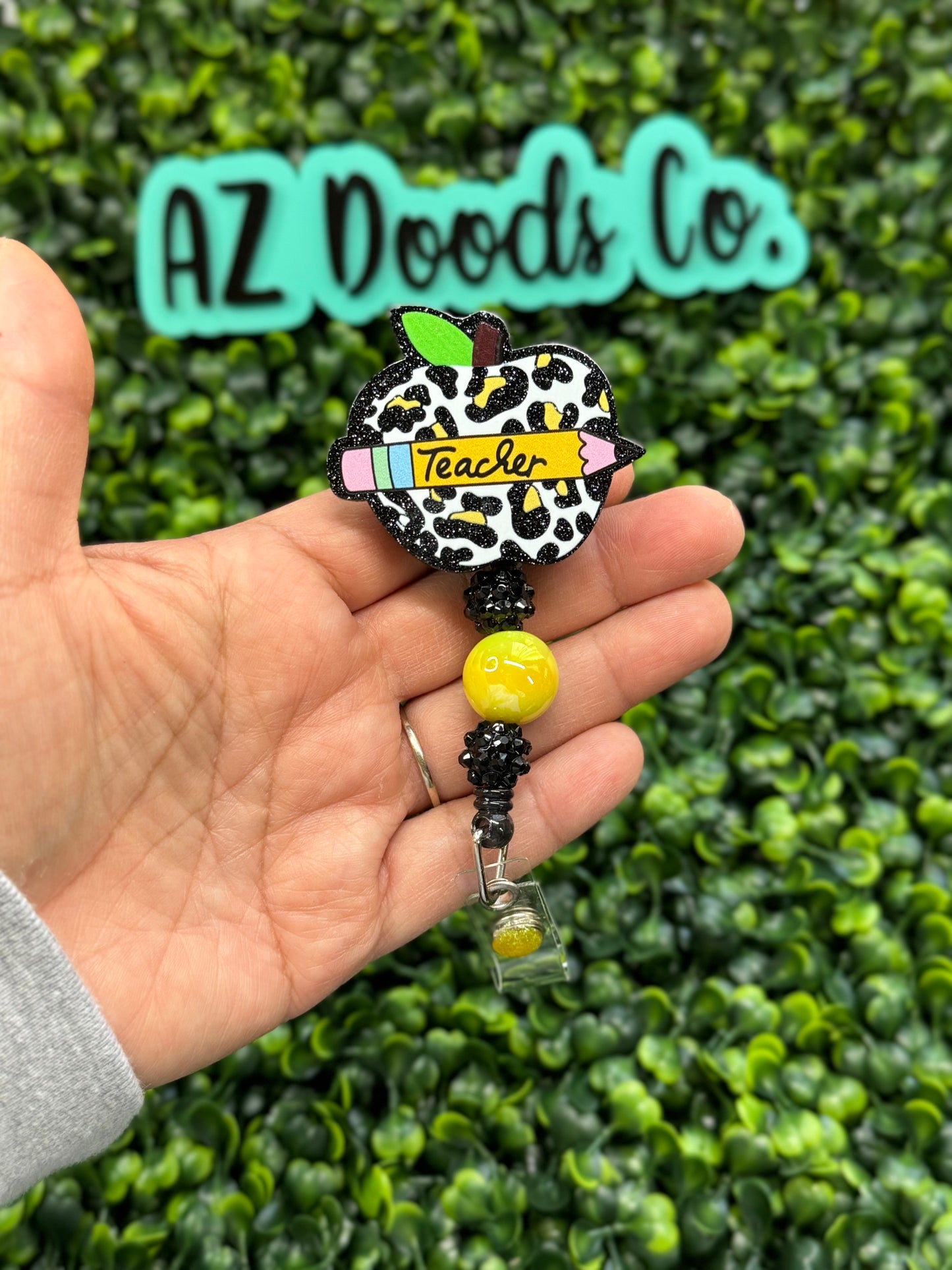 Leopard Teacher Badge Reel