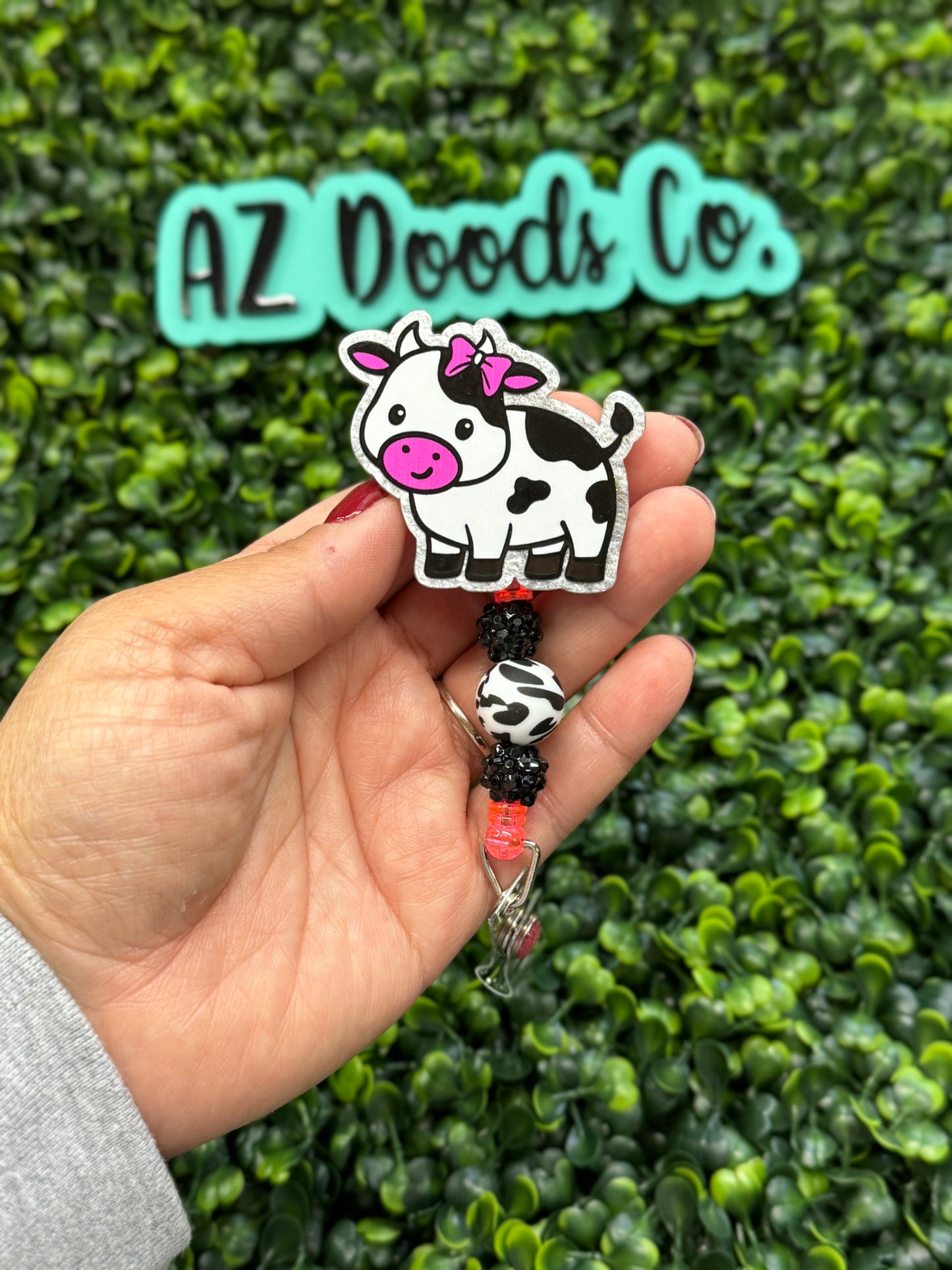 Udderly Cute Glitter Badge Reel