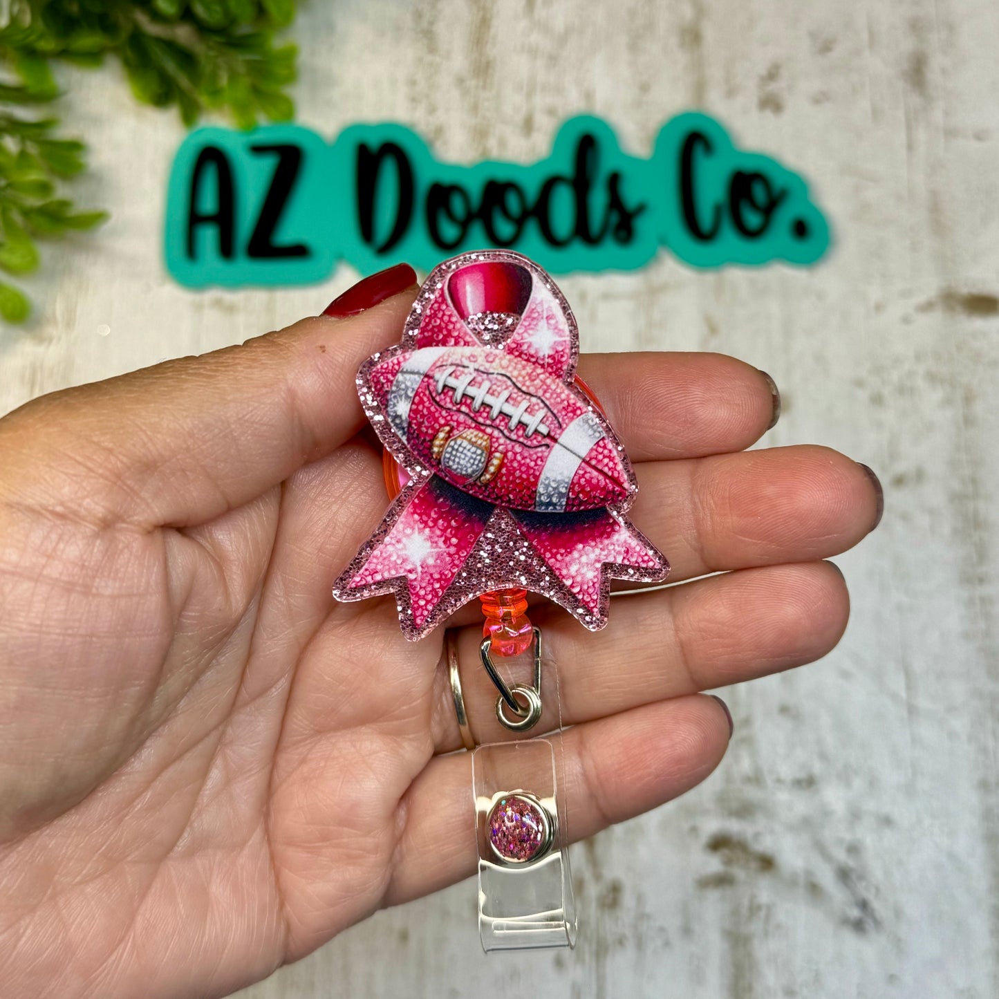 Pink Collection Tackle for a Cure Badge Reel