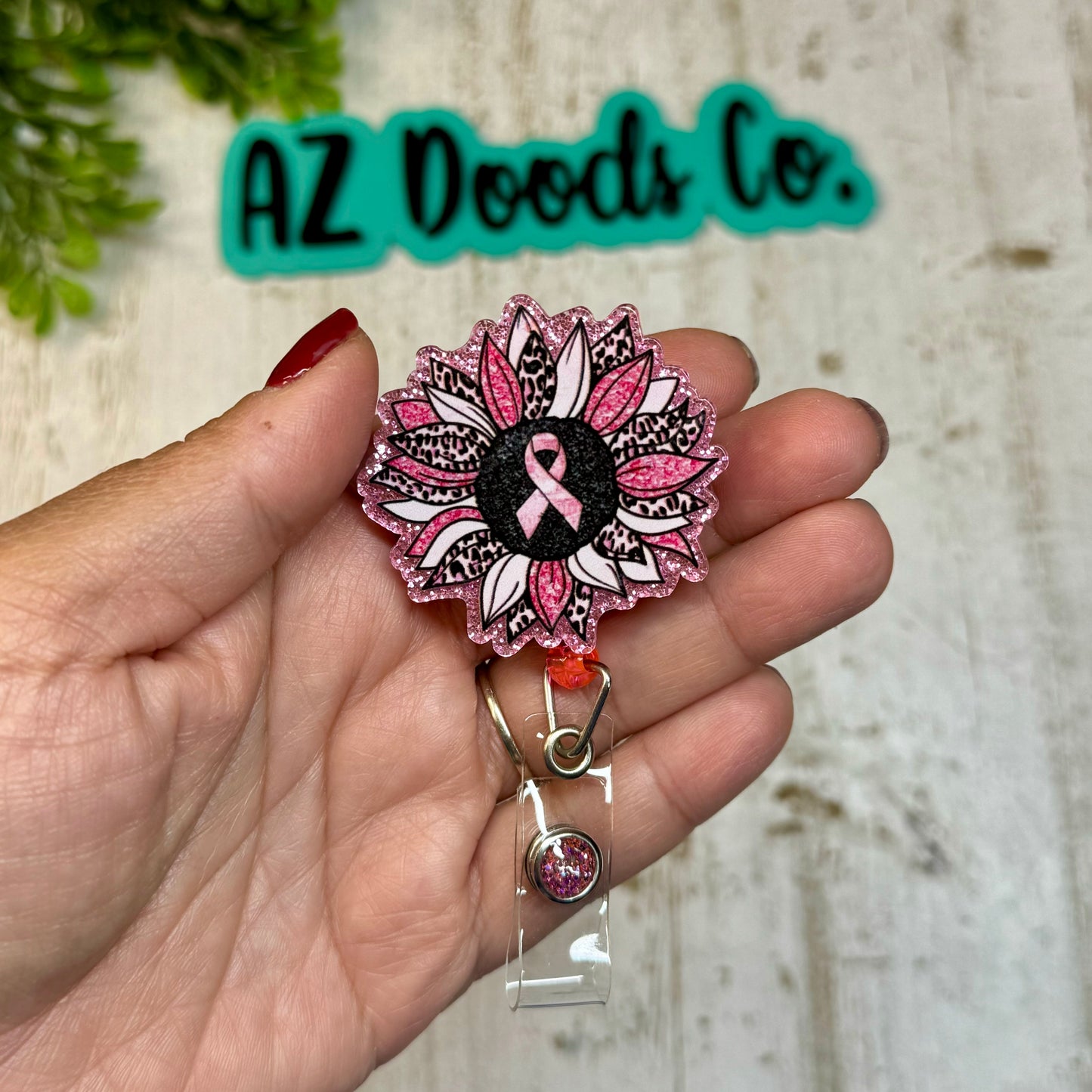 Pink Collection Bloom For A Cure Badge Reel