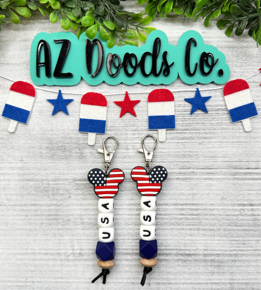 USA All Day Keychains