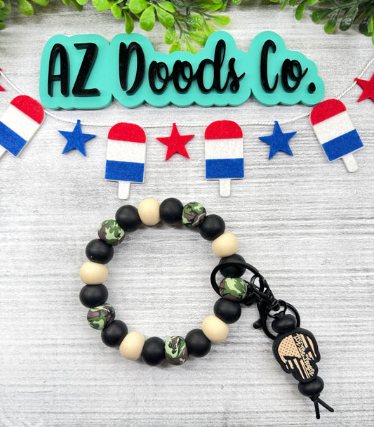Camo & Courage Wristlet
