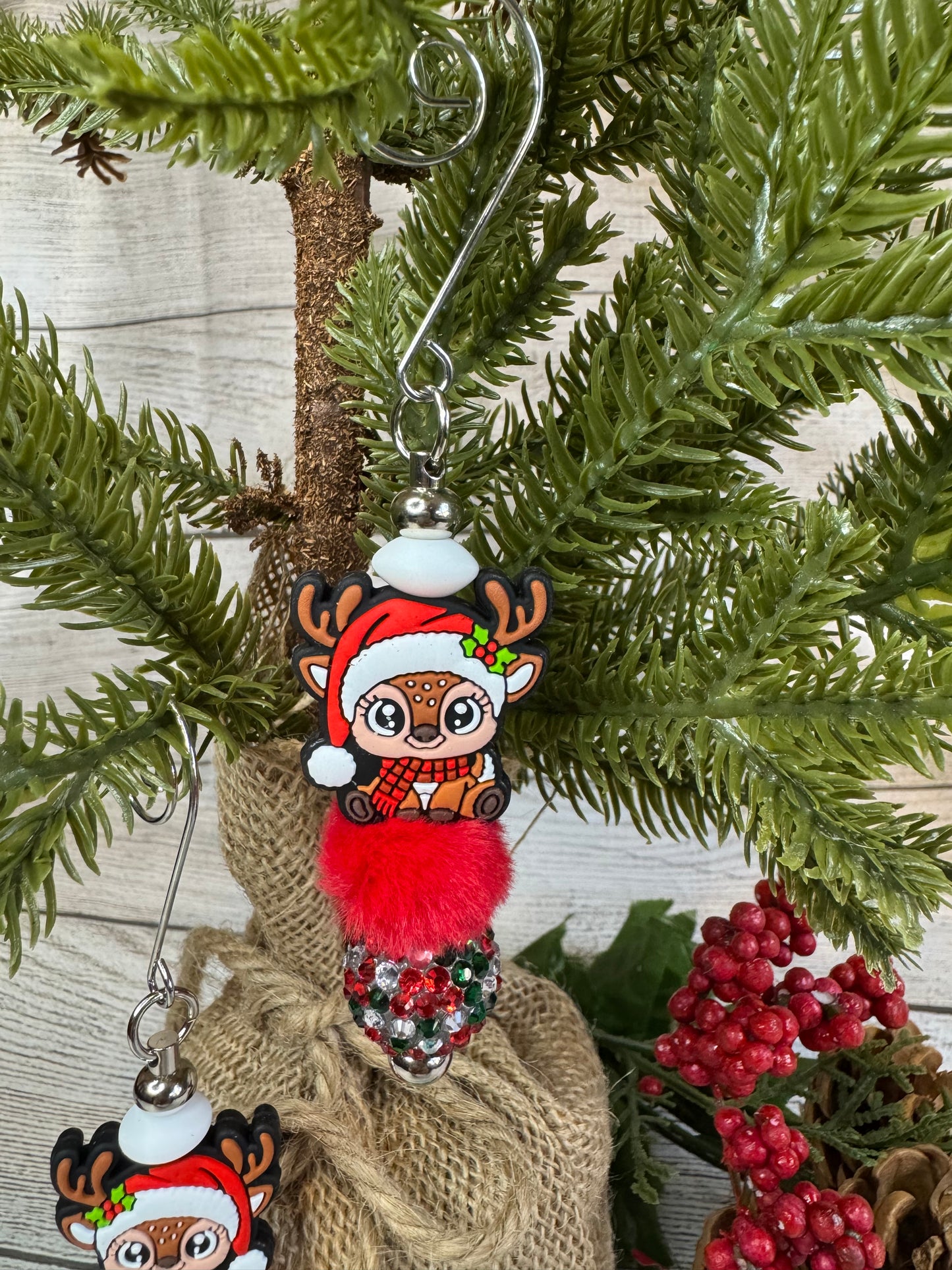 Christmas Collection- Reindeer Beaded Ornament