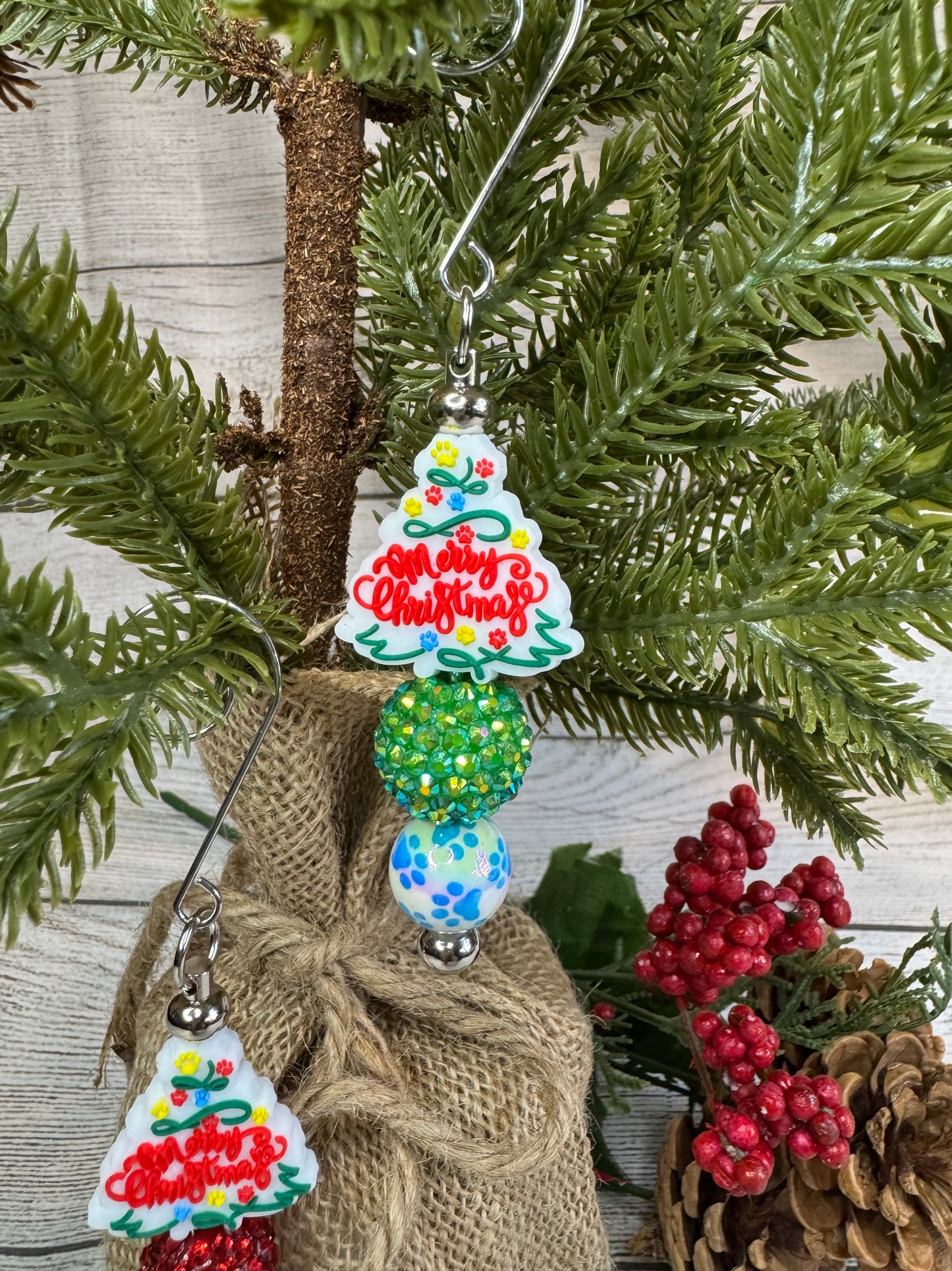 Christmas Collection- Paw-some Christmas Beaded Ornament