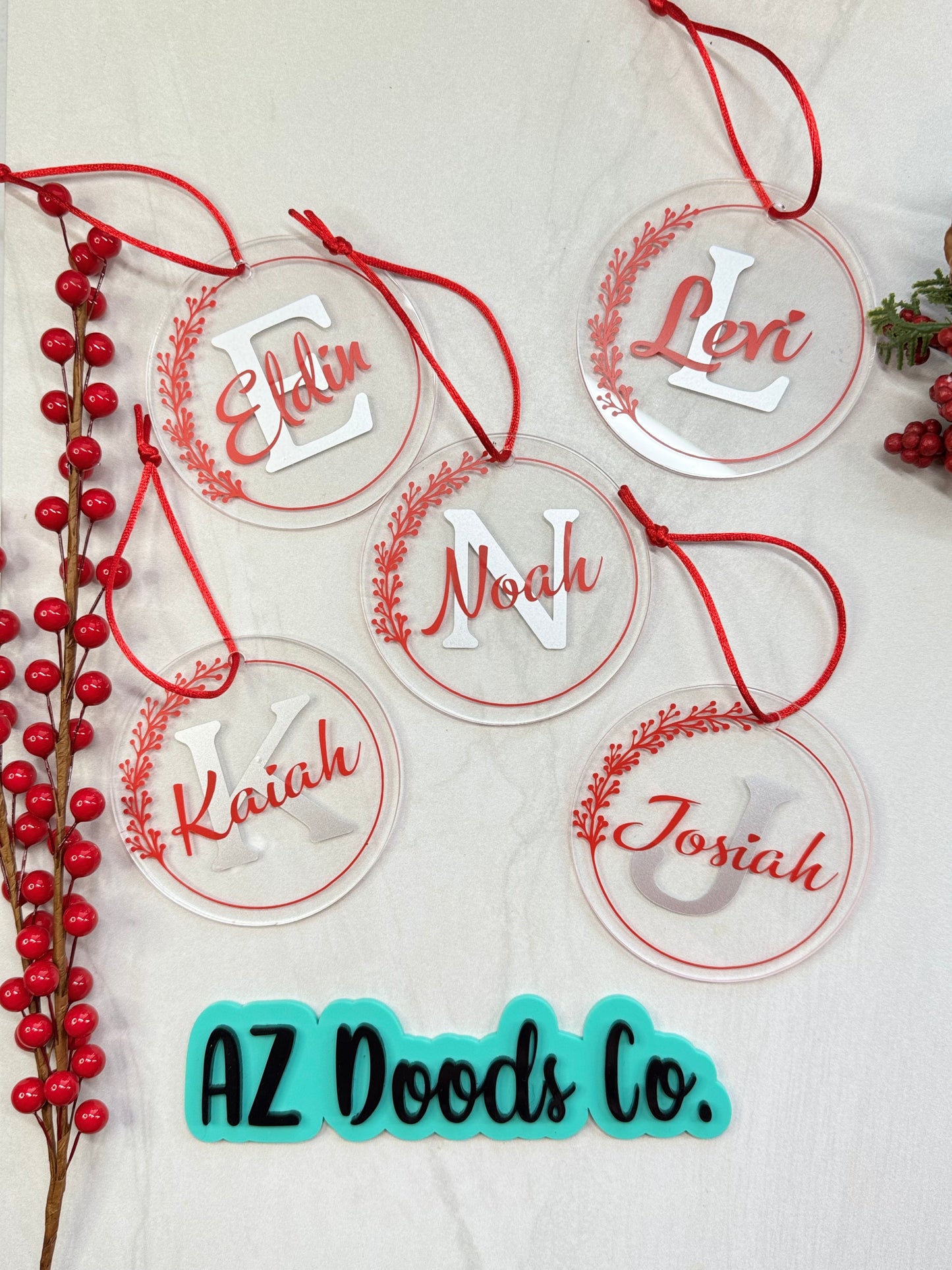 Christmas Collection- Personalized Monogram Ornaments