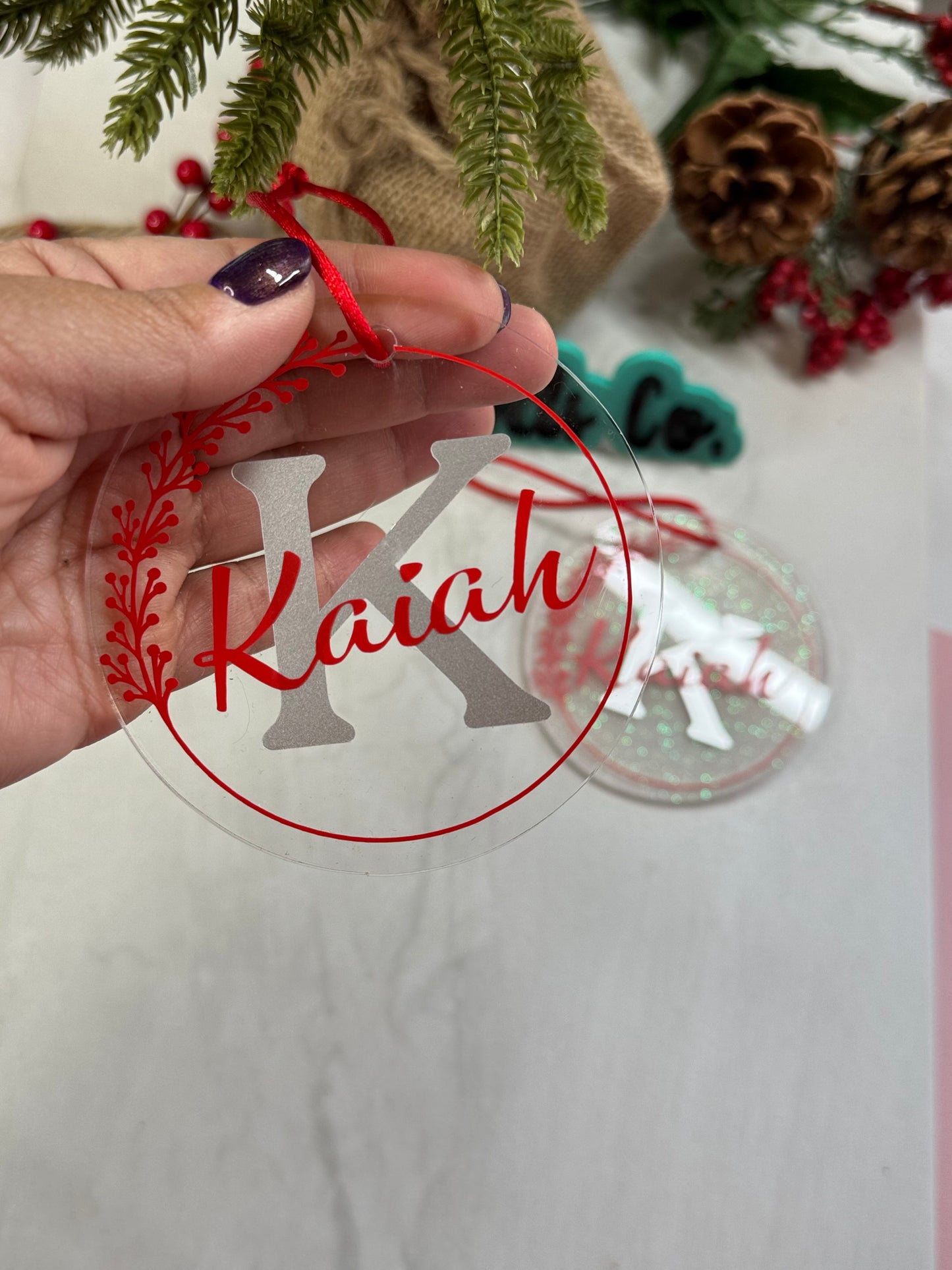 Christmas Collection- Personalized Monogram Ornaments