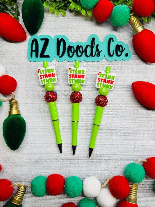 Christmas Collection Stink Beaded Pens