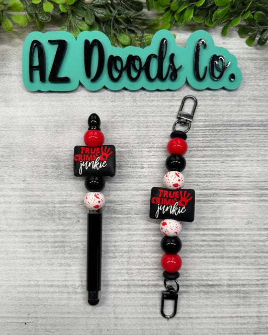 True Crime Junkie Kindle Strap + Pen/Stylus Set