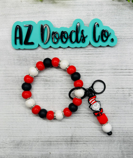 Seuss-Tacular Collection Cat in the Hat Beaded Wristlet