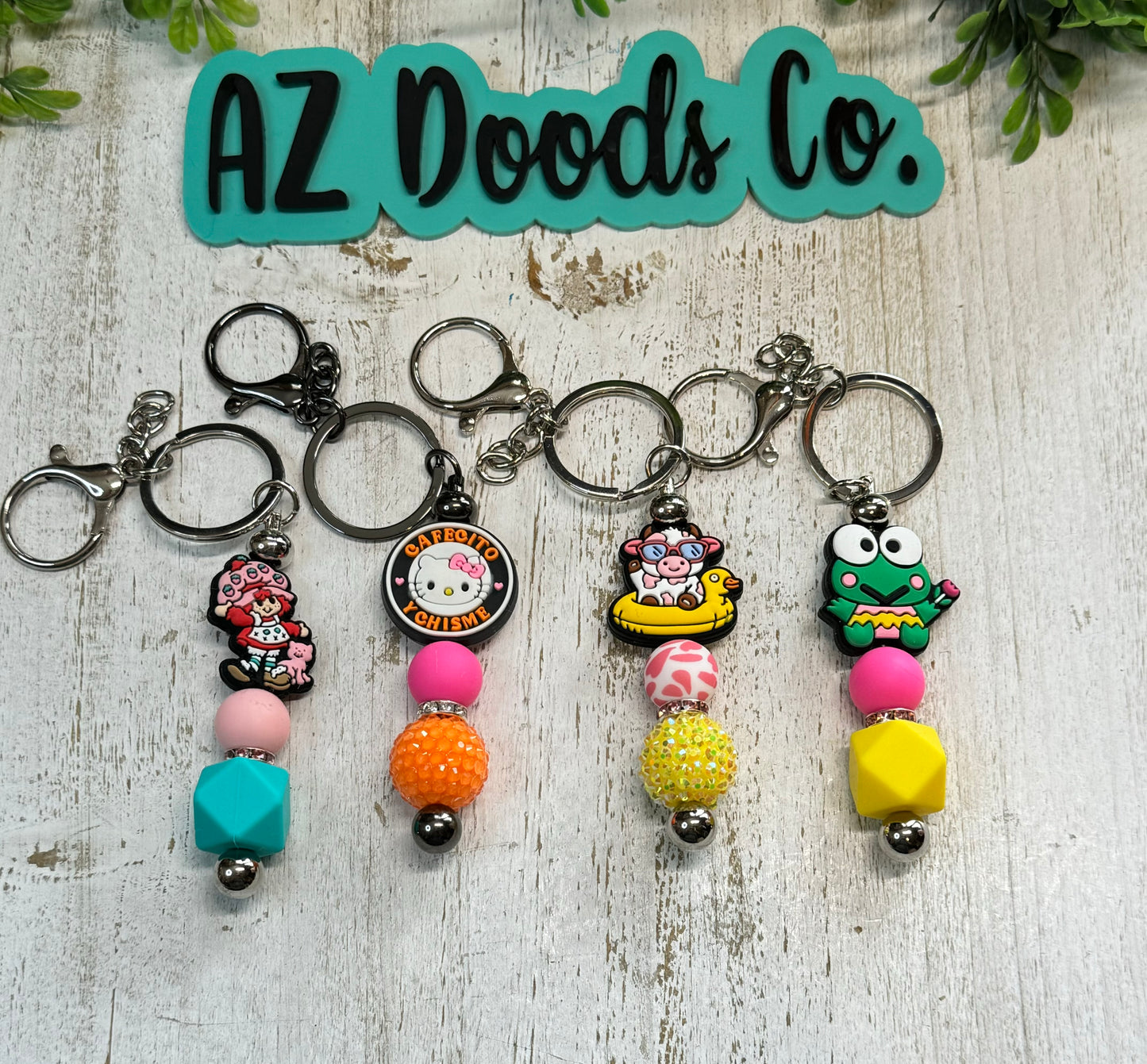 Custom Beaded Bar Keychain
