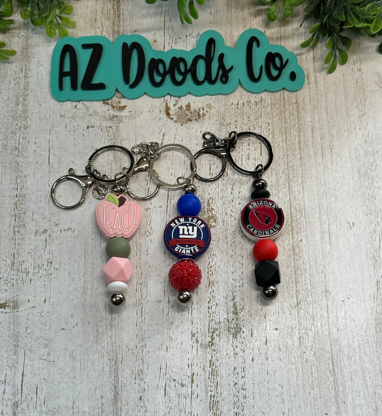 Custom Beaded Bar Keychain