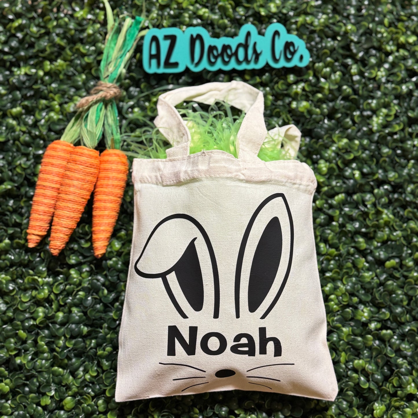 Personalized Easter Bunny Mini Tote