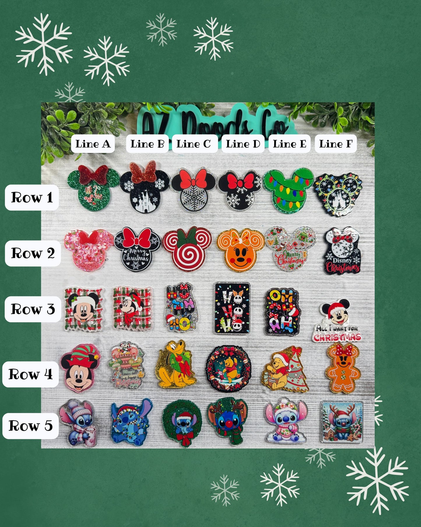 ⭐ CUSTOM Christmas Badge Reel – Choose Your Acrylic