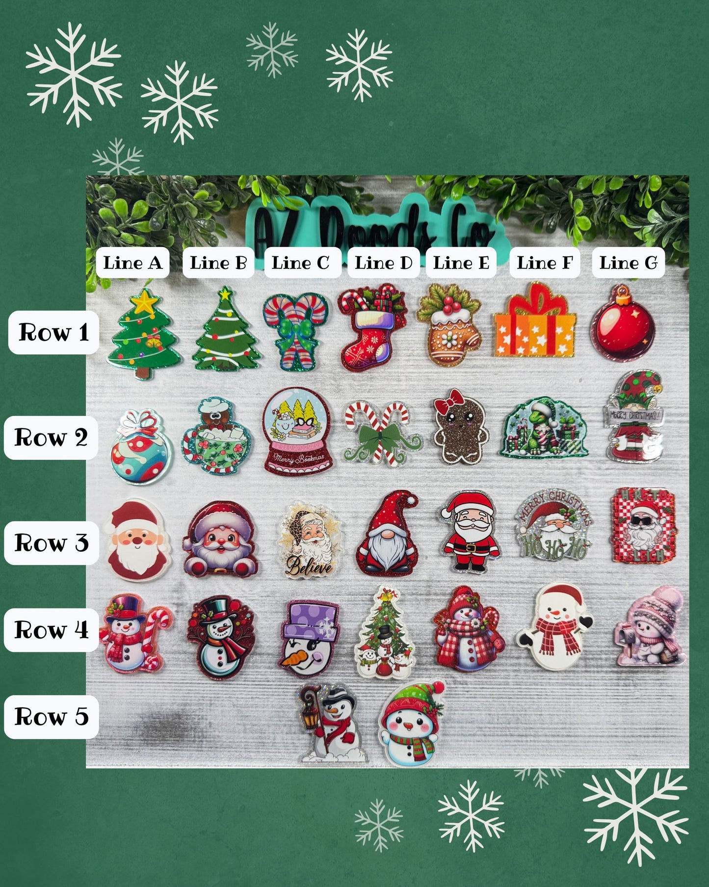 ⭐ CUSTOM Christmas Badge Reel – Choose Your Acrylic