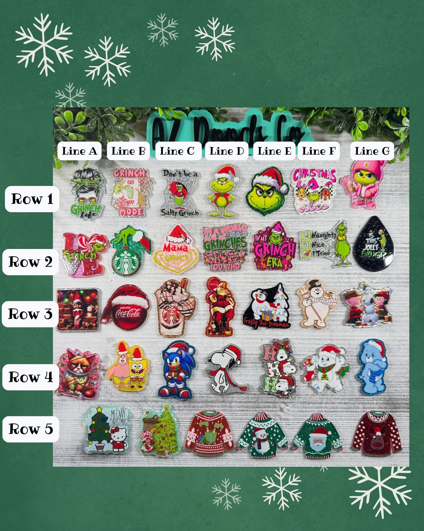 ⭐ CUSTOM Christmas Badge Reel – Choose Your Acrylic